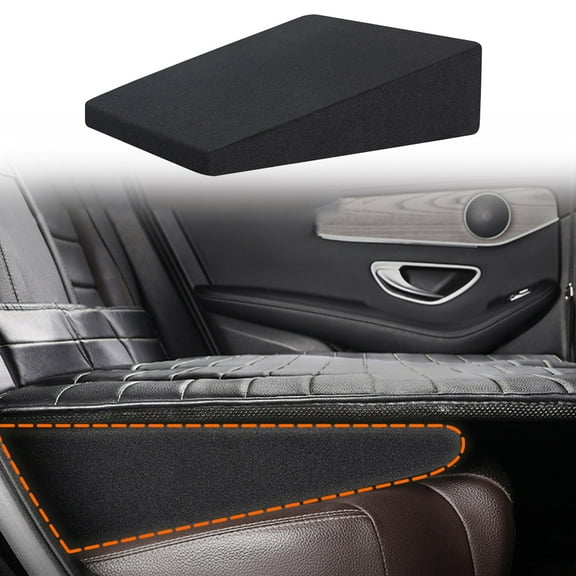 Auto Seat Wedge Leveling Cushion, Comfortable Car Backseat Wedge Support Cushion Pad, Angled Design Car Interior Chair Pad Ergonomic Pain Relief Rear Seat Leveling Mat
