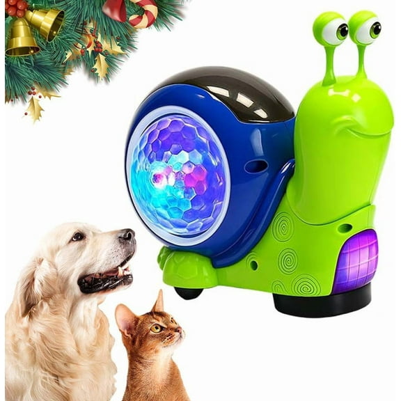 Auto-Sensing Snail Crawling Toy,2026 Dynamic LED Lights Music Interactive Toy, Fun Holiday & Birthday Gifts (Green)