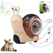 Auto-Sensing Snail Crawling Toy-Snail Toys, Interactive Disco Snails Play Dancing Musical & Colorful LED Lights, Cute Electronic Animal Crawl Gifts for Holiday