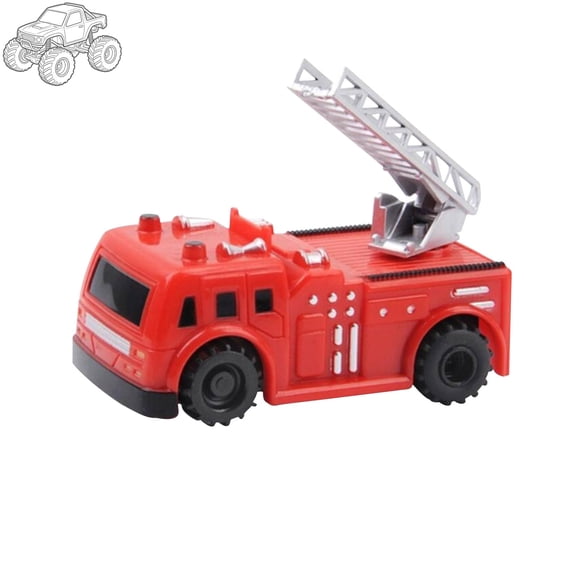 Auto Sensor Road Marking Toy Train, Kids Line Drawing Vehicle & Fire Truck Play Toy, Party Favors & Classroom Prizes for Kids 3-5, Birthday Gifts for Boys and Girls, Bag Stocking Stuffers