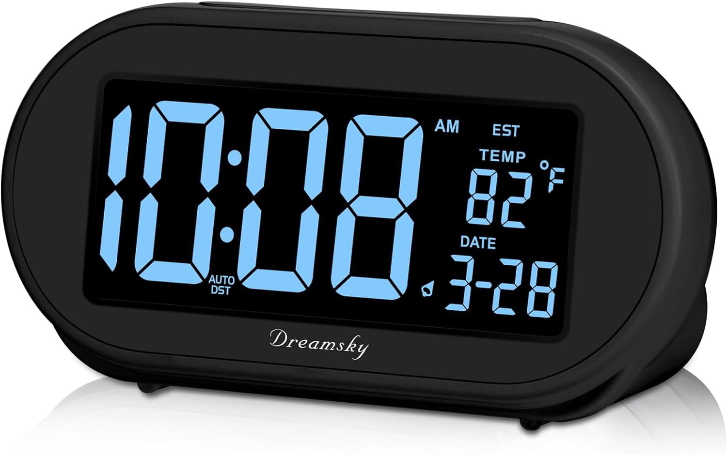 Auto Set Alarm Clock For Bedroom, Digital Desk Clock With 0100
