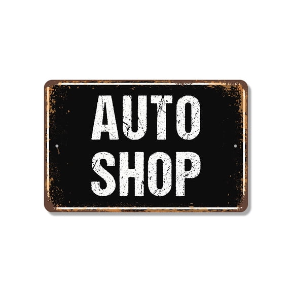 Auto Shop 8 Inch x 12 Inch Novelty Plastic Sign Wrenches Wisdom Welcome Durable Weatherproof UV Protected Perfect for Garages Bays Counters Fun Gift for Mechanics Owners Drivers