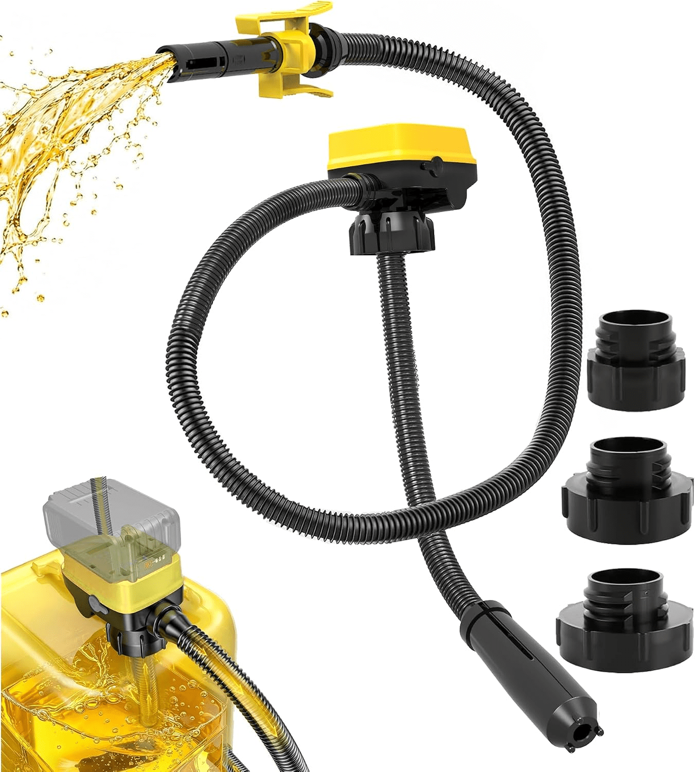 Auto Shut-Off Cordless Fuel Transfer Pump, Compatible with DeWalt 20V ...