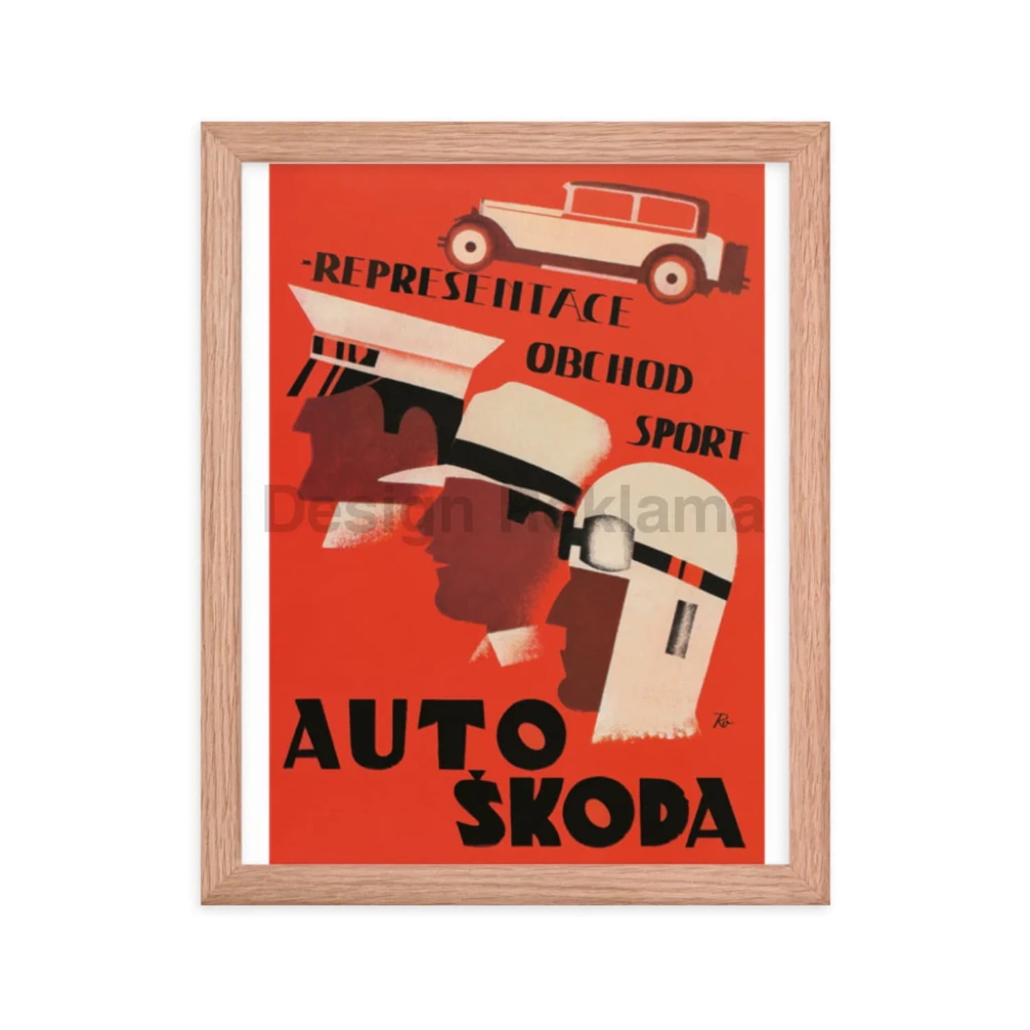 Auto Skoda Advertisement, 1934. Framed Vintage Travel Poster - Walmart.com