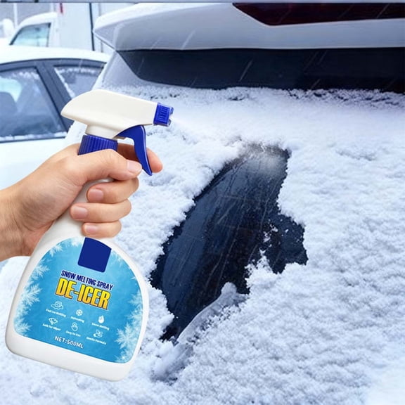 Auto Snow Melting and Deicing Agent for Window Windshield and Refrigerator 16.9oz Spray Defrosting and Removing Magic Weapon