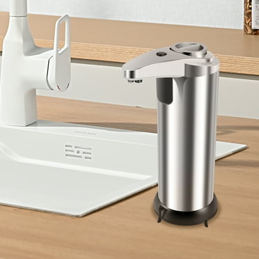 Auto Soap Dispenser Battery Powered Sensor Soap Dispenser 280ml Smart Soap Dispenser Stainless Steel Auto Dish Soap Dispenser Touchless Soap Foam Dispenser for Home Bathroom