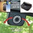 thumbnail image 1 of Auto Solar Powered Car Window Windshield Auto Air Vent Cooling Fan System Cooler, 1 of 3