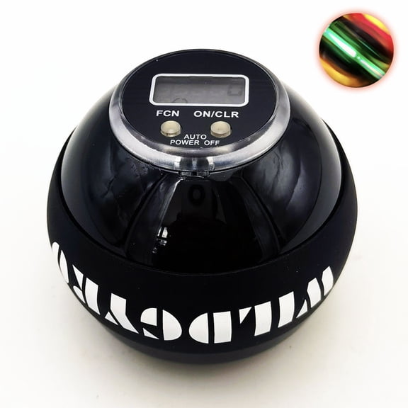 Auto-Start Digital Counter LED Gyro Ball, Wrist Forearm Strength Training Power Ball with Storage Case for Hand Grip Exercise