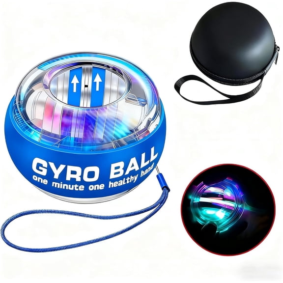 Auto-Start Wrist Power Gyro Ball with LED Lights, Wrist Strengthener and Forearm Exerciser for Stronger Arm Fingers and Muscle