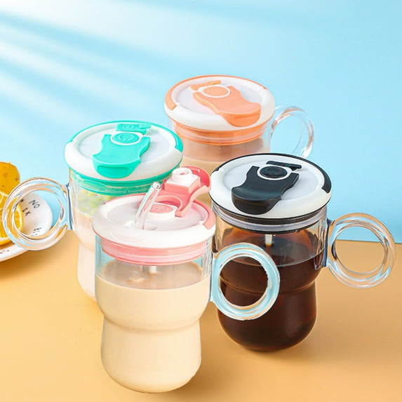 Auto-Stirring Shaker Bottle | Smart Fitness Protein Mixer Cup Type-C Rechargeable | 280ML Glass | Fast Even Mixing for Coffee Supplements Milk | Portable Stirrer | Orange Black Blue Pink