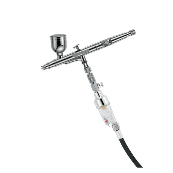 Auto-Stop Function Airbrush Compressor 7cc 0.3mm Dual-Action Airbrush Spray Gun For Model Cake Painting Nail Art ,Adjustable Nozzles