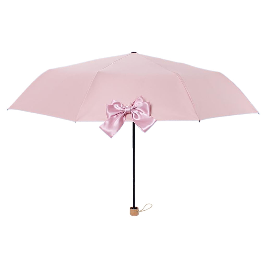 Auto Sun and Rain Umbrella Lightweight Folding Design with Large Bowknot