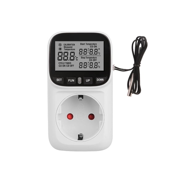Auto Temperature Regulating Thermostat Outlet Plugs 24hour Timer ABS Temperature Controller For Agriculture Greenhouse