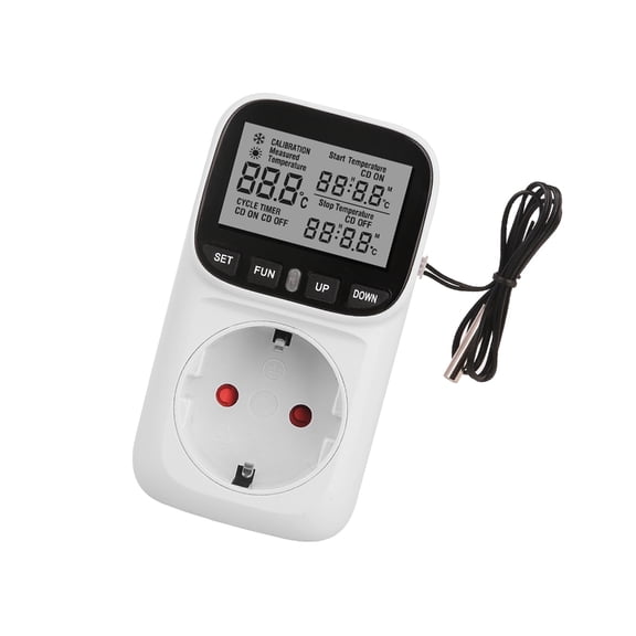 Auto Temperature Regulating Thermostat Outlet Plugs 24hour Timer ABS Temperature Controller For Agriculture Greenhouse