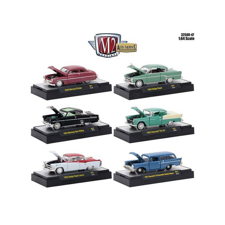 Auto Thentics 6 Piece Set Release 47 IN DISPLAY CASES 1/64 Diecast