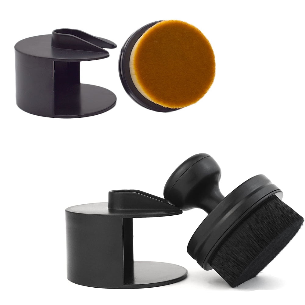 Tire Dressing Brush With Cover 2-Pack Tire Shine Applicator Brushes With Storage Stand & Seal Covers Tire Shine Brush