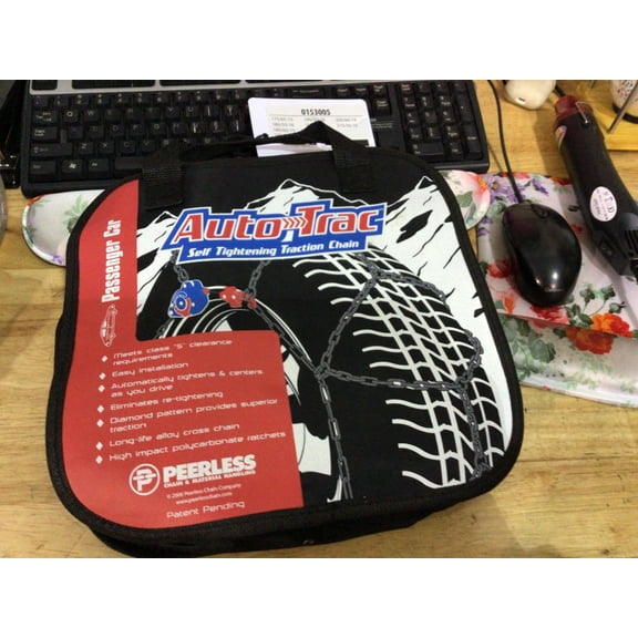 Auto-Trac Tire Chains 165/80-15, 175/65-15 Automotive Snow Chains for Cars