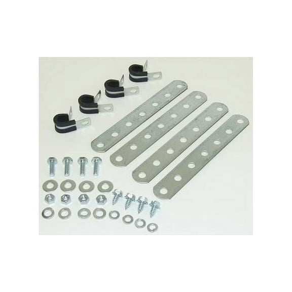 Auto Trans Oil Cooler Mounting Kit - Compatible with 2002 - 2017 Mitsubishi Lancer 2003 2004 2005 2006 2007 2008 2009 2010 2011 2012 2013 2014 2015 2016