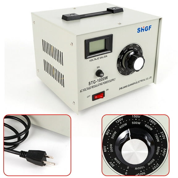 Auto Transformer,1000W 0-300V AC Variable Voltage Regulator Metered Power Supply