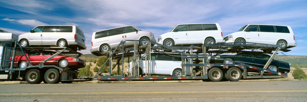 Auto Transporter GM Vans Route 40 Arizona Canvas Art - Panoramic Images (36 x 12)