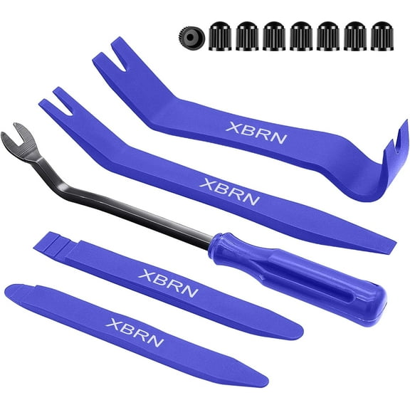 Auto Trim Removal Tool Kit,13 Pcs Car Panel Door Window Tools Kit,Auto Clip Fastener Remover Pry Set Blue