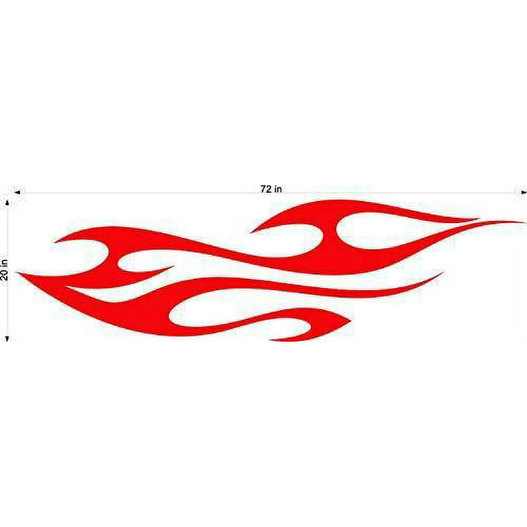 Auto Truck Car Boat Side Flames Tribal Decal Sticker TF054
