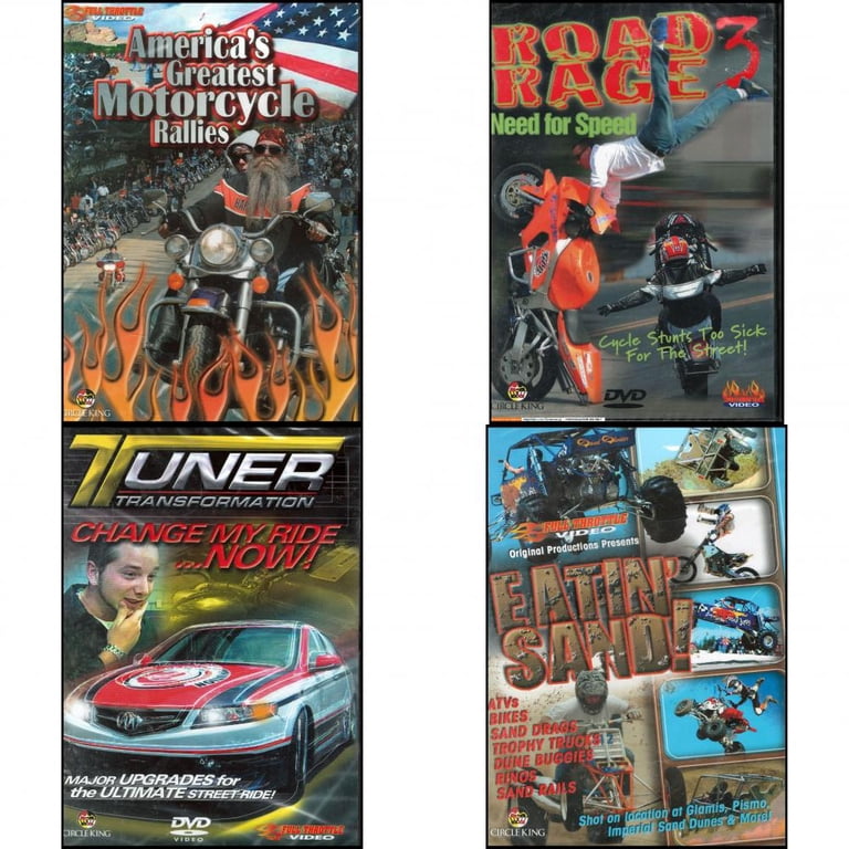 Auto, Truck & Cycle Extreme Stunts & Crashes 4 Pack DVD Bundle