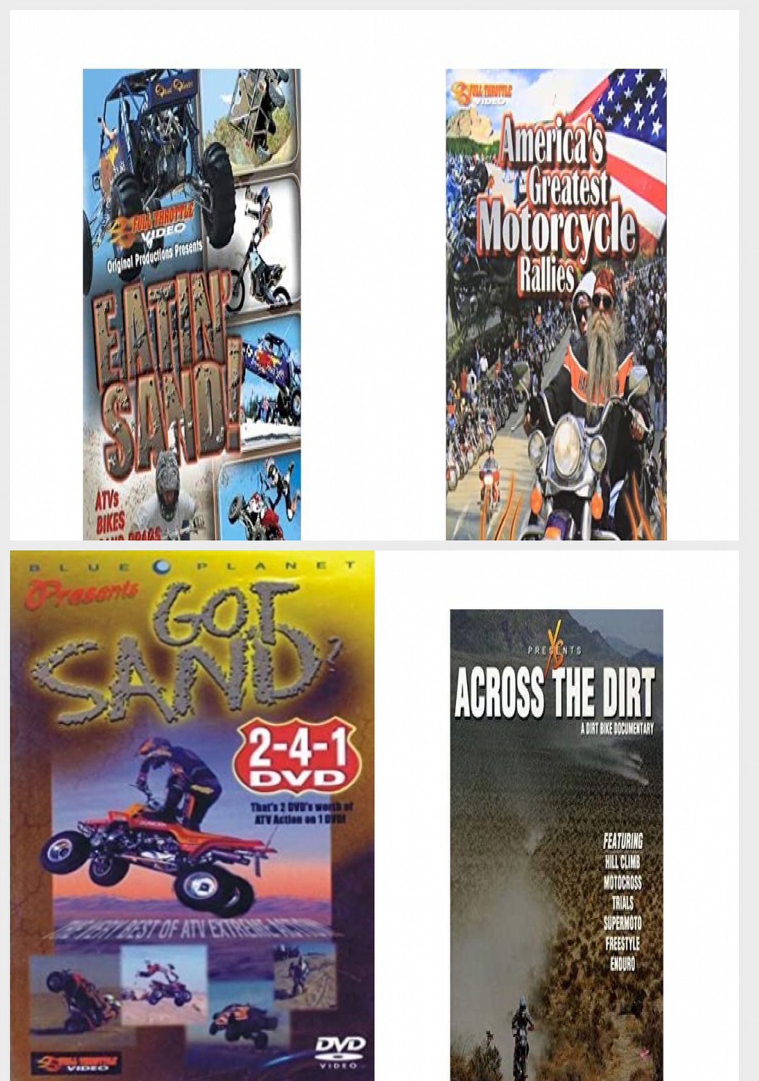 Auto, Truck & Cycle Extreme Stunts & Crashes 4 Pack