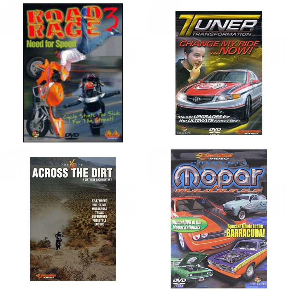 Auto, Truck & Cycle Extreme Stunts & Crashes 4 Pack DVD Bundle: Road ...