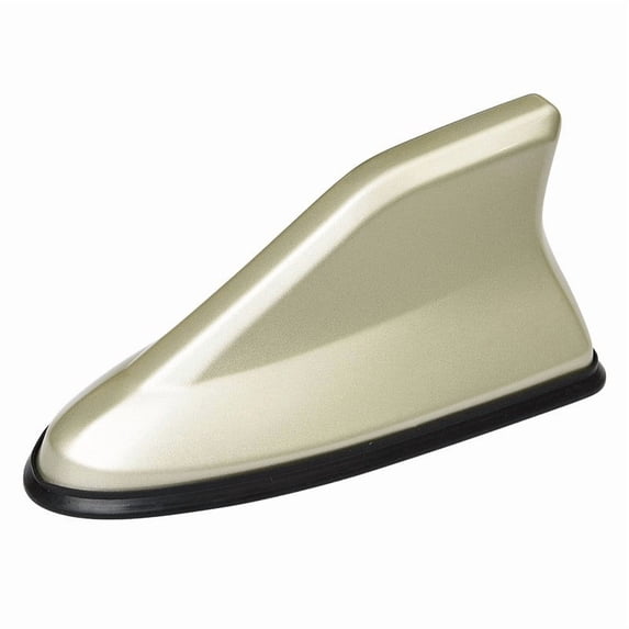 Auto Universal Exterior Decor, Shark Fin Design Top Roof Aerials AM/FM Radio Signal Antenna Easy to Install Gold