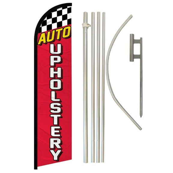 Auto Upholstery Windless Banner Flag & Pole Kit
