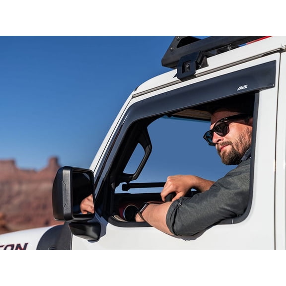 AVS Tape-On Vent Visors Fit 2018-26 Jeep Gladiator/Jeep Wrangler JL 2-Dr