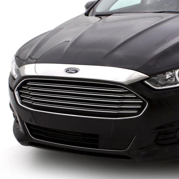 AVS 13-18 Mazda 6 (Fascia Mount) Aeroskin Low Profile Hood Shield - Chrome