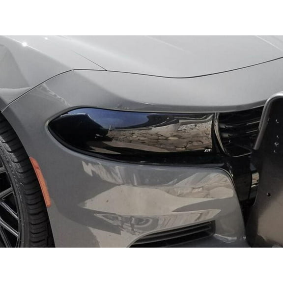Auto VentShade (AVS) by RealTruck Headlight Covers Smoke 2-pc set Compatible with 2015-2023 Dodge Charger