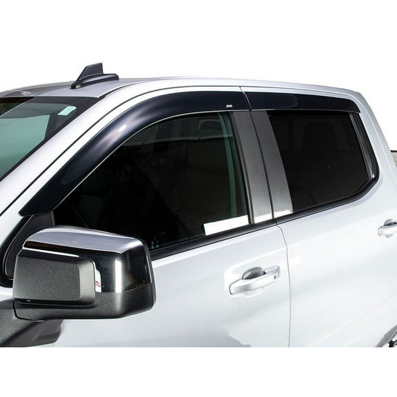 Auto VentShade (AVS) by RealTruck Lo Profile Vent Visors Smoke Front & Rear Set Compatible with 2018-2023 Chevy Traverse, 2024 Chevy Traverse Limited