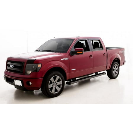 AVS 09-14 Ford F-150 Supercrew (Excl. Raptor) Ventvisor & Aeroskin Deflector Combo Kit - Matte Black