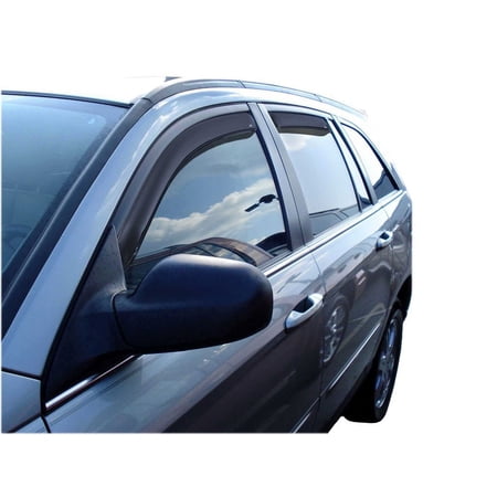 AVS 04-08 Chrysler Pacifica Ventvisor In-Channel Front Rear Window Deflectors 4pc - Smoke