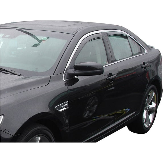 Auto Ventshade (AVS) by RealTruck In-Channel Ventvisor / Window Deflectors | Compatible with 2010-2018 Ford Taurus, 4 pcs. | Smoke-194194