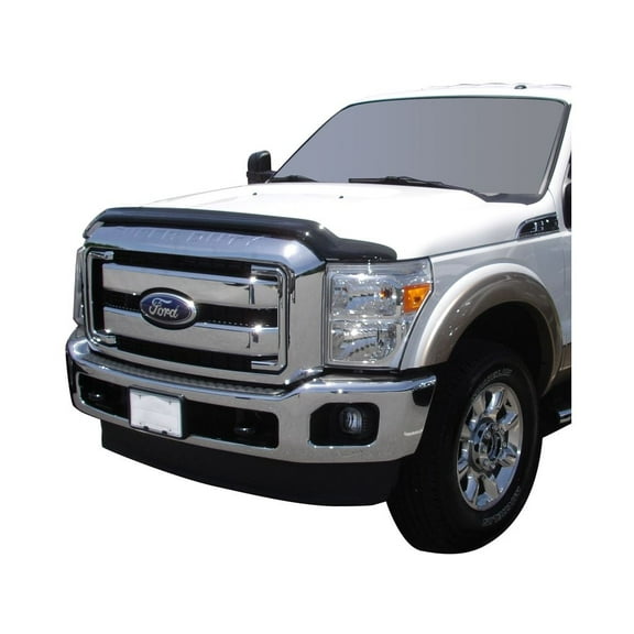 Auto Ventshade [AVS] Bugflector II / Hood Shield | Fits 2011-2016 Ford F-250 Super Duty, F-350, F-450, F-550, 1 pc. | Dark Smoke-45059