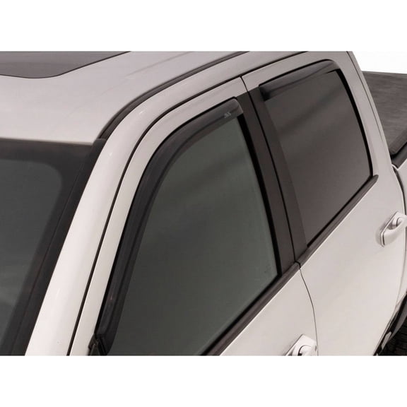 Auto Ventshade [AVS] In-Channel Ventvisor / Window Deflectors | Fits 2006-2008 Dodge RAM 1500, 2006-2009 Dodge RAM 2500/3500 Mega Cab, 4 pcs. | Smoke-194845