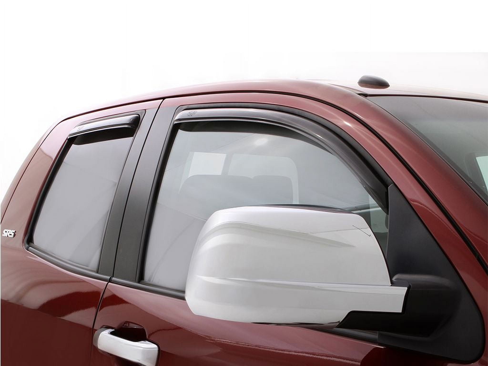 AVS In-Channel Ventvisor Window Deflectors - 4 Piece Set For Your Car - Keeps Rain Out & Fresh Air In, Dark Smoke Finish