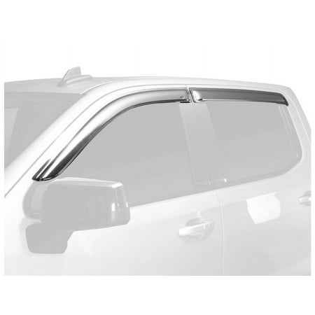 Auto VentShade (AVS) 684804 Outside Mount Ventvisor Window Deflectors Fits 2019-2024 Chevrolet Silverado/GMC Sierra 1500 Double Cab, 4 pcs. Chrome-