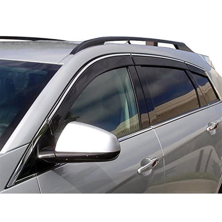 Auto Ventshade [AVS] Ventvisor | Low Profile, Smoke/Chrome Trim, 4pc | 794052 | Fits 2021 - 2022 Nissan Rogue