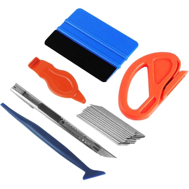 Auto Vinyl Wrap Tool Kit Window Film Tool including Felt Squeegee