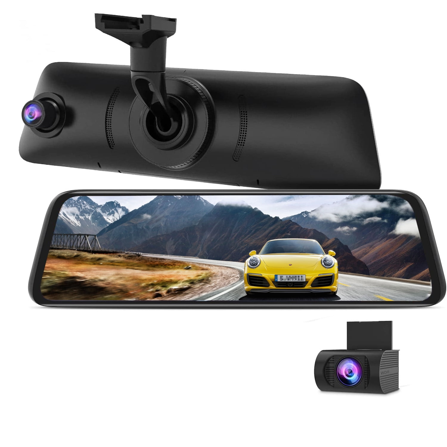 Peztio Dual Dash Cam Front and Rear 1080P 3 Inch Car Dashboard Camera 