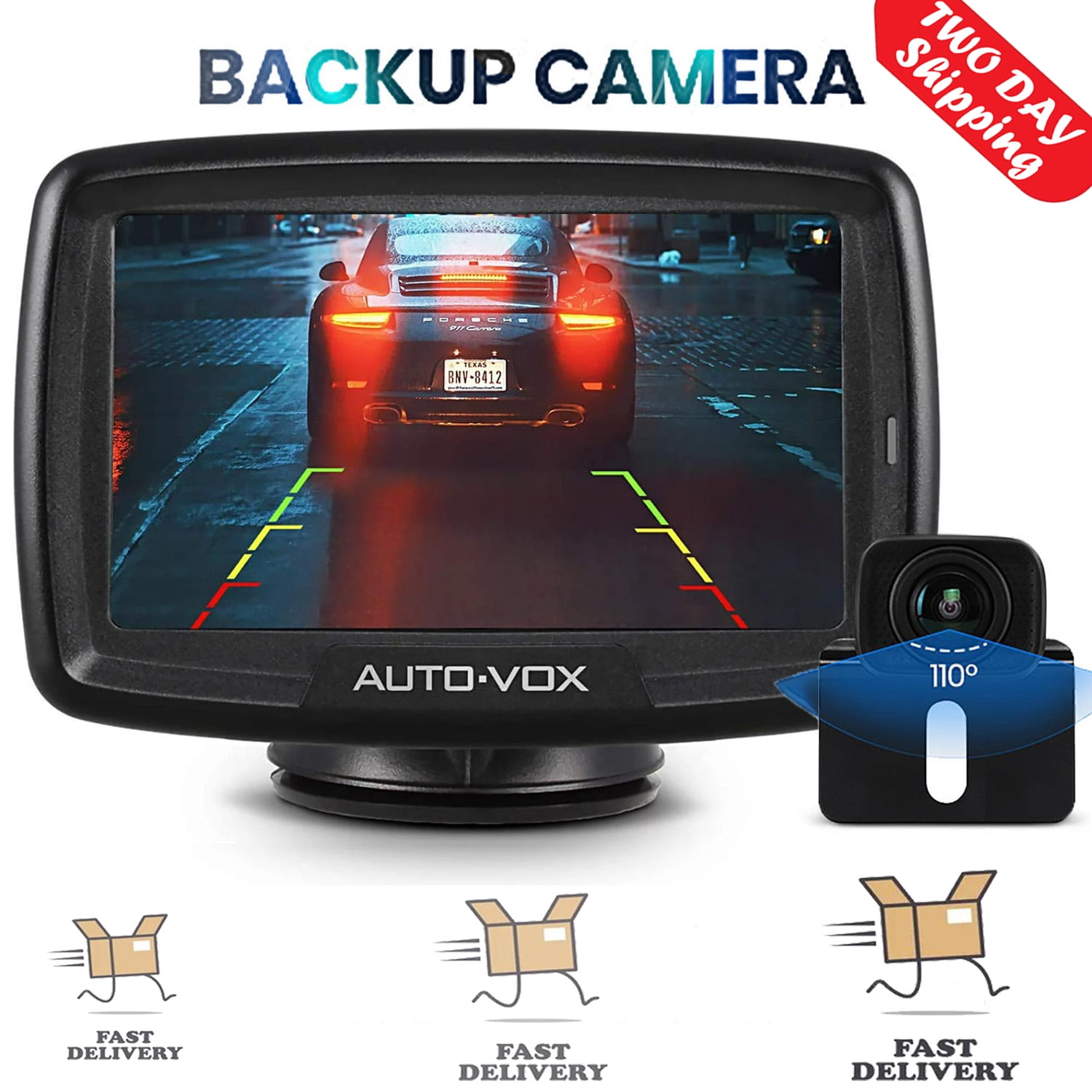 AutoVox Digital Wireless Backup Camera with Monitor, Trucks Reversing