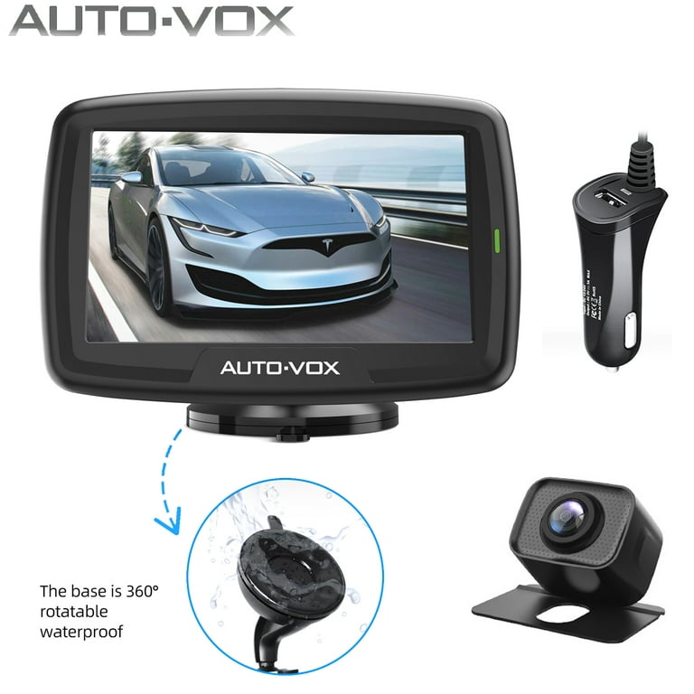 AUTO-VOX CS-2 Wireless Backup Camera with 4.3'' Monitor System, Stable  Digital Signal Waterproof Back Up Camera for Cars, Clear Night Vision  Reverse
