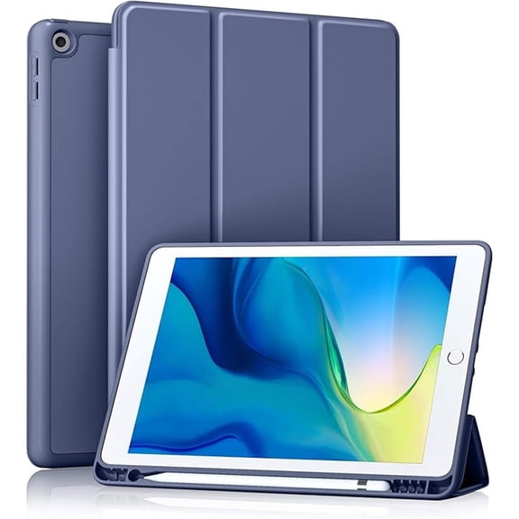 Auto Wake/Sleep,Case for iPad 10.2 iPad 9th Generation 2021/ iPad 8th Generation 2020/ iPad 7th Generation 2019, Slim Stand Hard Back Shell Smart Cover Case for iPad 10.2 inch, Blue gray