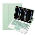 thumbnail image 1 of Auto Wake/Sleep Leather Smart Stand Case Cover with Pencil Holder Bluetooth Touch Keyboard for iPad Air Air 13 inch M2 2024 Released A2898 A2899 A2900 Green, 1 of 5