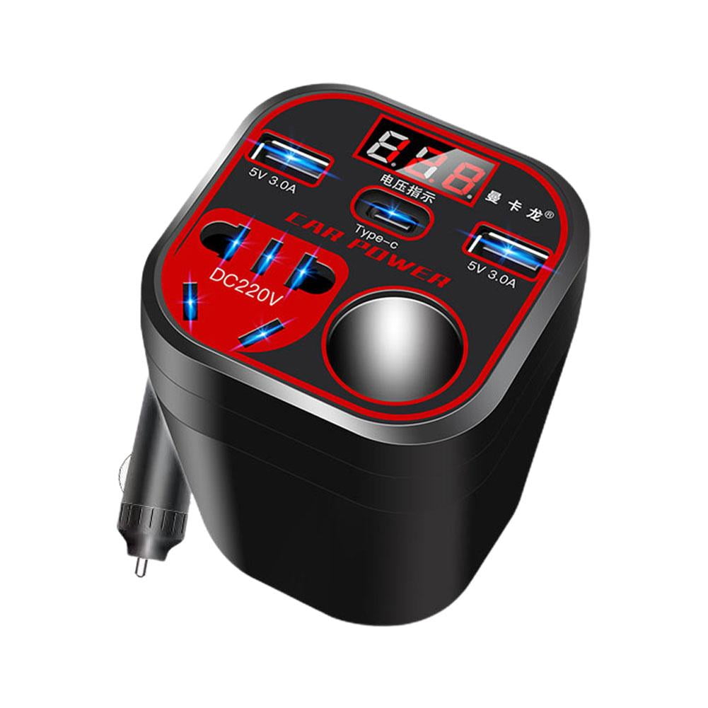Auto-Wechselrichter 24 V/12 V LED-Anzeige 3 USB-Anschlüsse + W3G1